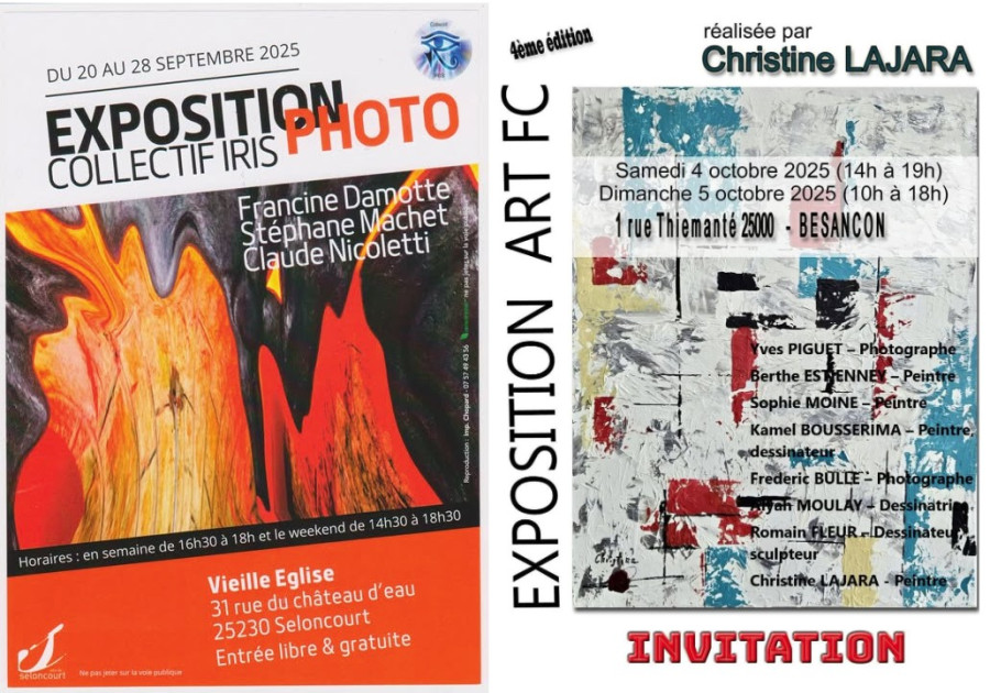 Expos des membres de l'UR08 en septembre et octobre